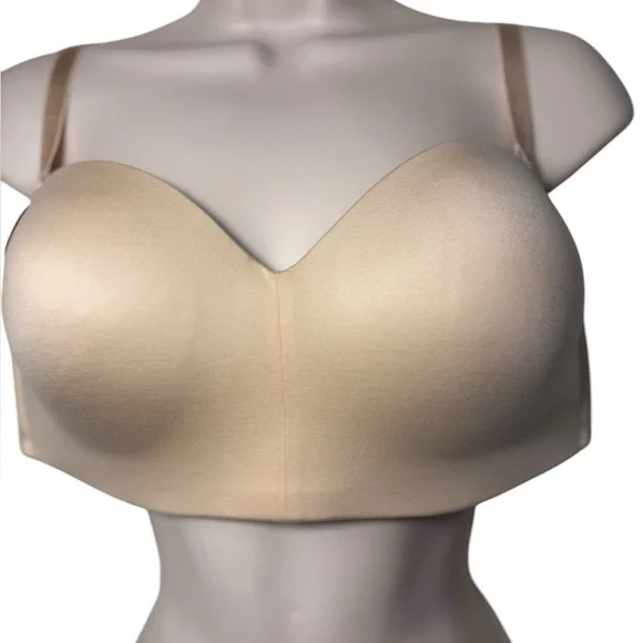 Wacoal Staying Power Wire Free Strapless Convertible Bra Sand Sz 38C 854372 NEW - Picture 4 of 14